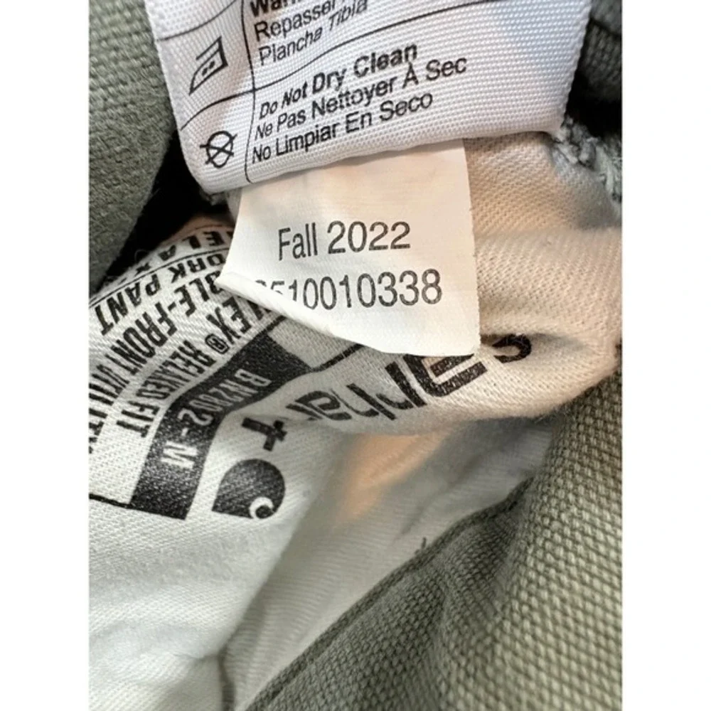 Carhartt BN2802 M Relaxed Fit Work‎ Utility Pants Khaki Green Men Size 42x32